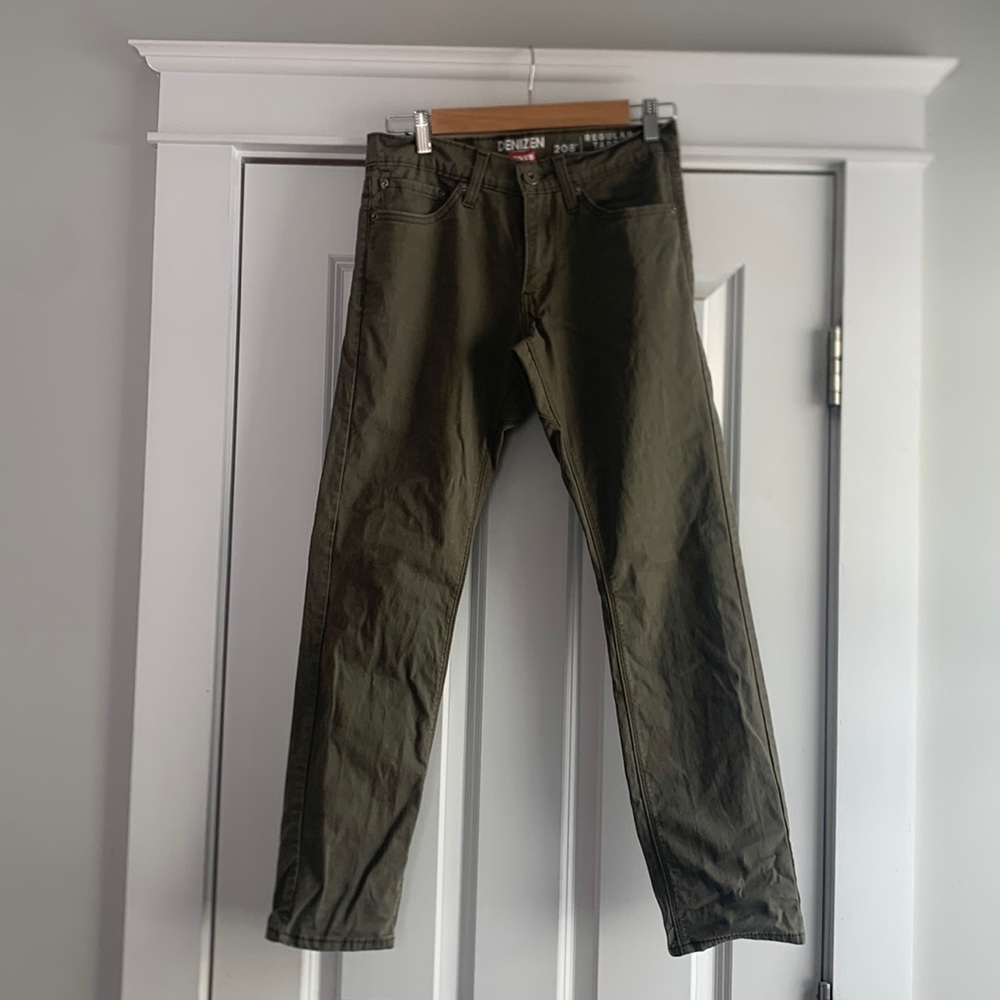 Denizen from Levi’s regular taper fit pants olive green size 28/30